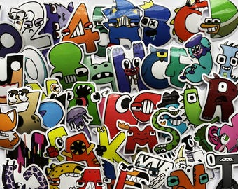 Characterized Letters & Numbers,Vinyl Stickers,10-50 Pcs Random pack, FREE Shipping , Laptop stickers, Water bottle sticker..Waterproof