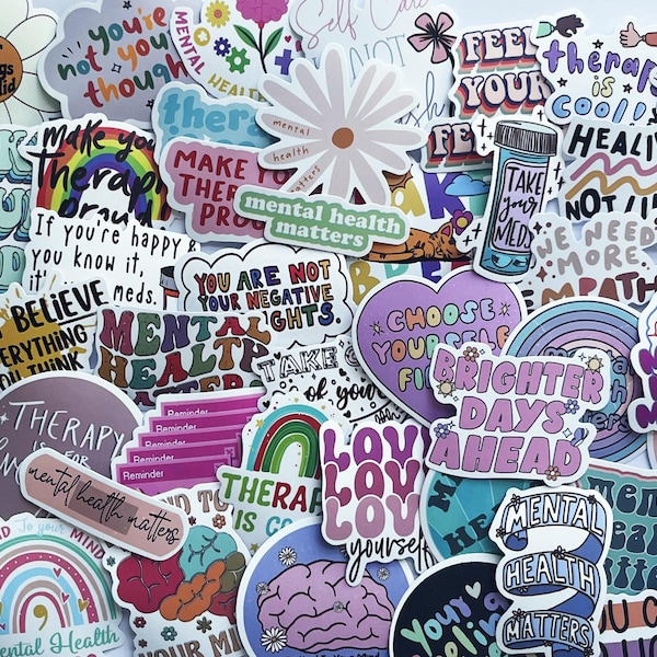 Mental Health Stickers - Etsy