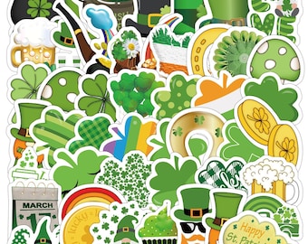 ST.Patrick's Day stickers, Geens stickers, Vinyl Stickers,10-50 Pcs Random pack, FREE Shipping , Laptop stickers, Water bottle sticker