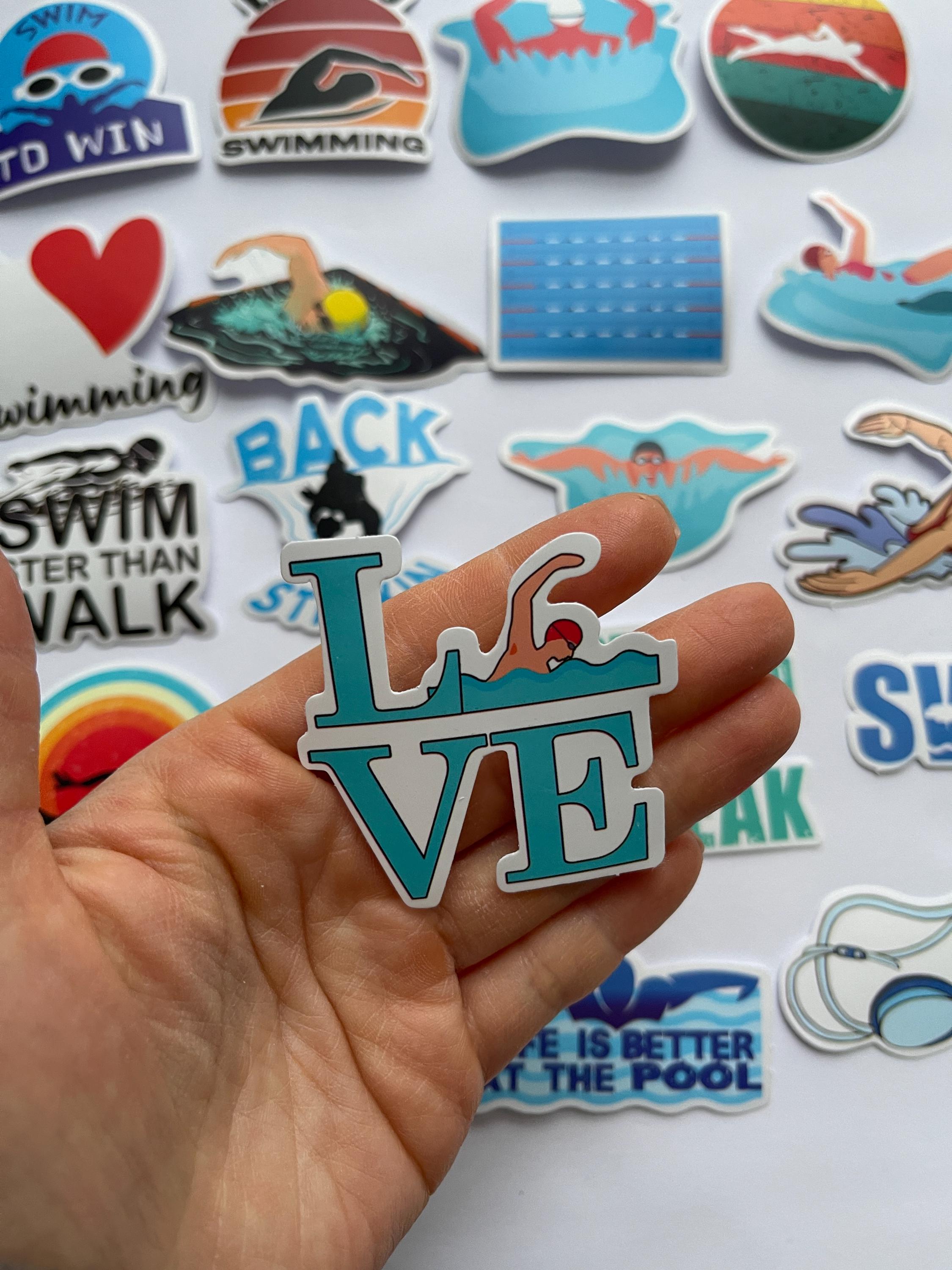 Simming Stickers Swimming Stickers,vinyl Stickers,10-50 Pcs Random Pack, FREE Shipping ...