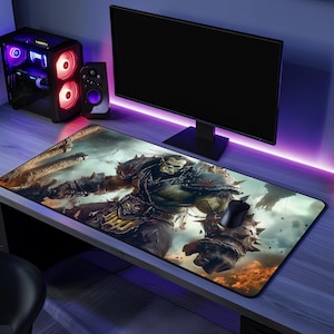 Blackhand Warcraft Gaming Mouse Pad | Gamer Decor & Office Accessories | Perfect Gaming Gifts and Battle Mat for Desk