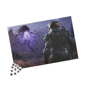 Spartan 117 H-a-l-o-Inspired Puzzle - 110/252/520/1014-piece Fun, Perfect for Gamers, Family Nights, Gifts, Home Decor, AI Generated