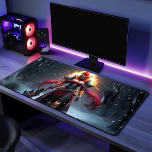 Legion Commander DOTA 2 Desk Mat | Battle-Ready Mouse Pad for Gamers | Perfect Gaming Accessory & Video Game Decor | DOTA Lovers Gaming Mat