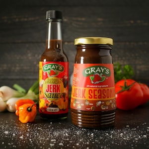 Gray&#39;s Authentic Jamaican Jerk Seasoning and Jerk Sauce Set