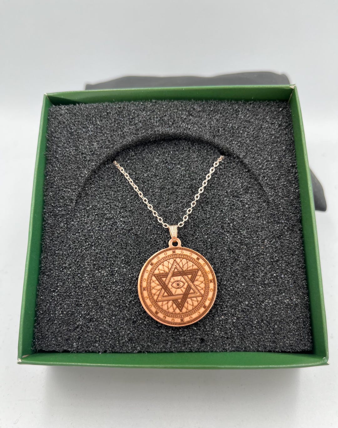 Copper Amulet Handmade Copper Amulet Necklace,mystic Sun Symbol Pendant,geometric ...