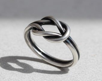 Knot Ring Silver 925 | Love Knot Ring Infinity Ring | Minimalist Ring Promise Ring Gift Her Wedding Band Friendship Ring Silver