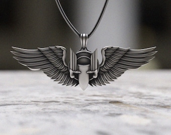 スターリングシルバーの空軍ネックレス：USAFシンボルジュエリー、軍人