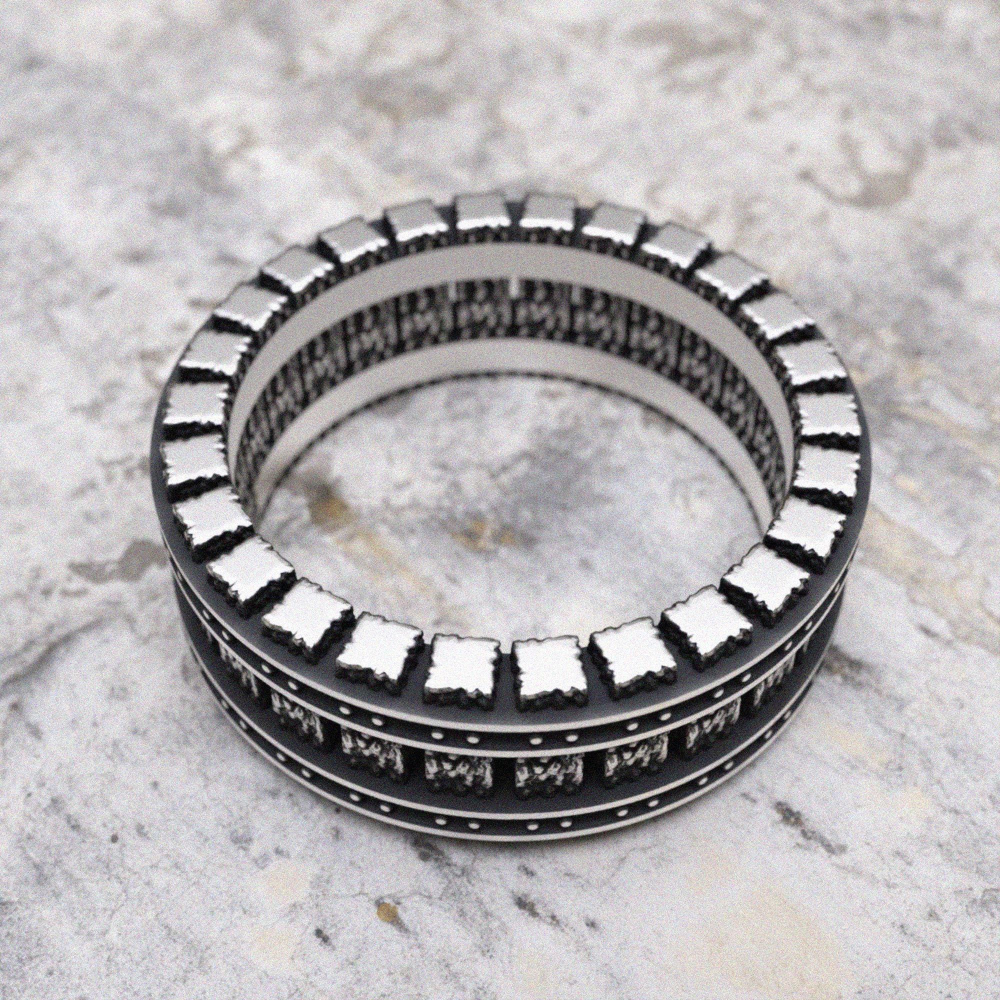 指輪・リング BLENDOFF Railroad Ring Silver 925 Railroad Ring Sterling Silver, Train Track Band Design