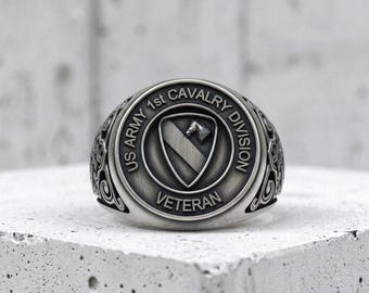 アクセサリー 40's U.S army silverring Vintage Crest Craft, US Army Sterling Silver Ring Size 8 3/4 - Etsy