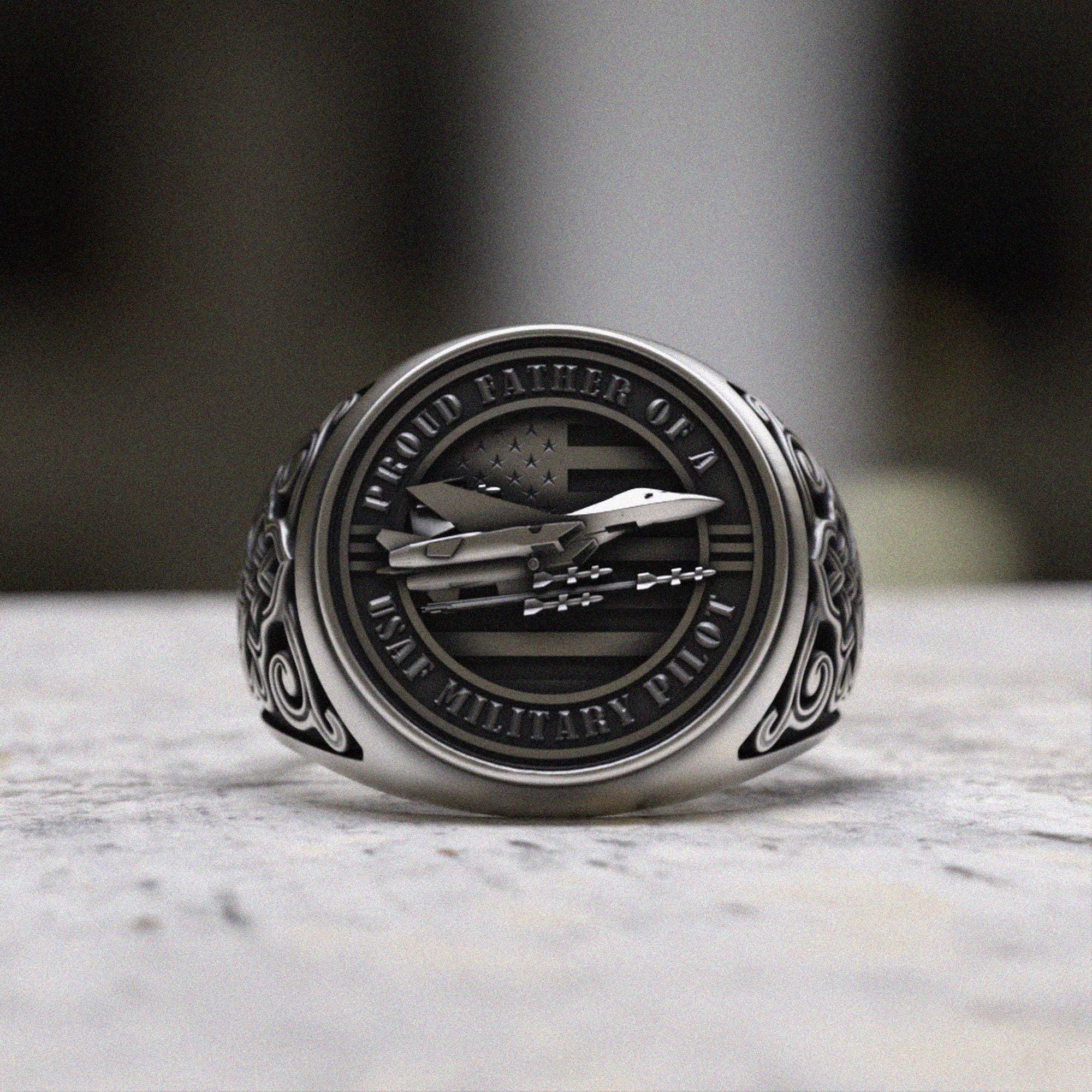 US AIR FORCE STERLING 925ミリタリーリング60s–70s ヴィンテージUSA製