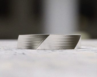 925 Sterling Silver Octagon Ring | Geometric Minimalist Wedding Band | Modern Silver Signet Ring | Unisex Contemporary Jewelry