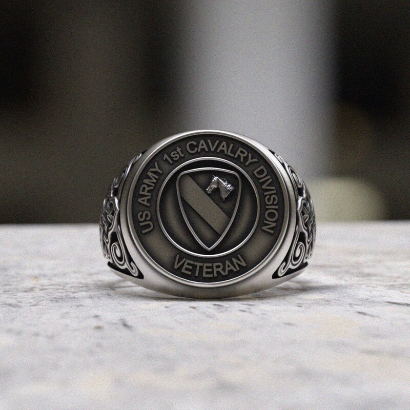 Silver Rings Men Army - Etsy UK