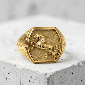 Horse signet ring - Etsy 日本