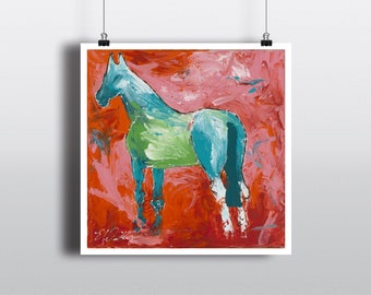 Flagstaff - Giclee Print 20x20 inch, Horse Print, Equestrian art