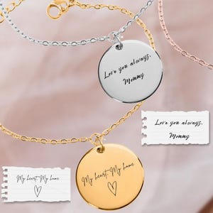Aangepaste handschriftsieraden • Gepersonaliseerde handtekening armband • Handgeschreven armbandtekening • Sympathiecadeau • Moedercadeau • Herdenkingscadeau