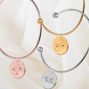 Personalisierte Fern Freundschaft Armband • Beste Freundin Geschenk • Passender Schmuck Beziehung Muttertag Geschenk Armreif • Uni Geschenk