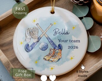 Custom Field Hockey Ornament, Girls Field Hockey Gifts, Field Hockey Coach Gifts, Field Hockey Team Gifts Senior Night Girls Hockey Keepsake