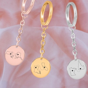 Personalisierter Schlüsselanhänger • Personalisierter Schlüsselanhänger • Personalisiertes Geschenk • Freundschafts-Geschenk für Weihnachten Bestie