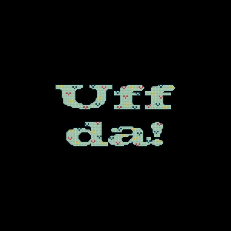 Uff da Cross Stitch Pattern PDF Digital Download image 1