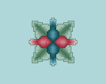 Implosion Cross Stitch Pattern PDF Digital Download