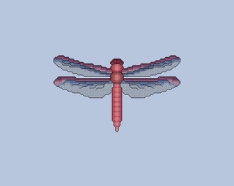 Dragonfly Cross Stitch Pattern PDF Digital Download