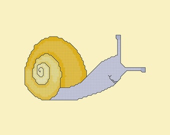 Snail Cross Stitch Pattern PDF Digital Download