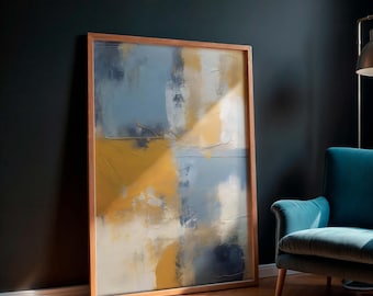 Wabi Sabi wall art navy blue japanese digital print asia desing-maximalist decor modern wallpaper