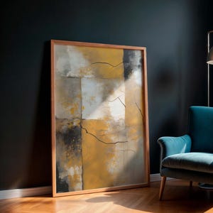 Arte de parede japonesa wabi sabi, tendência de cor dourada - novo pôster decorativo para download
