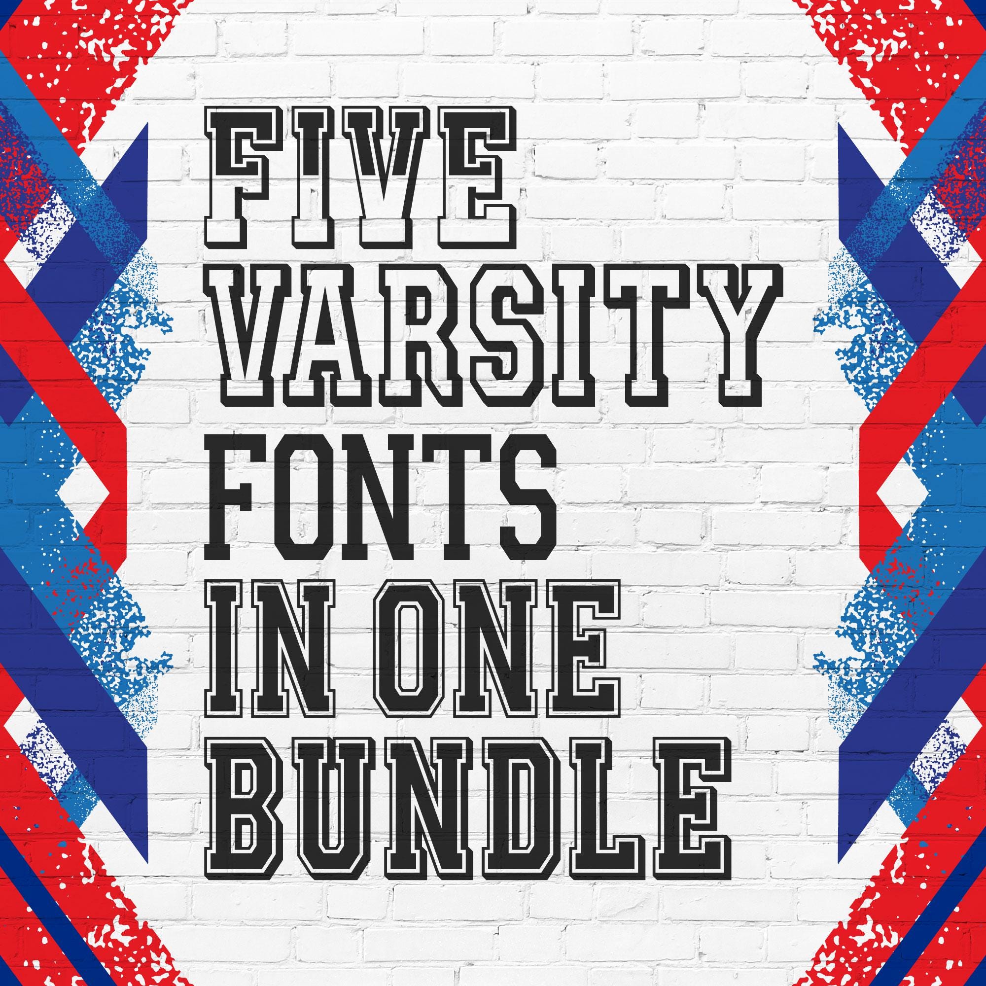 Varsity Font Bundle | Sports Jersey Font TTF OTF for Cricut Canva ...