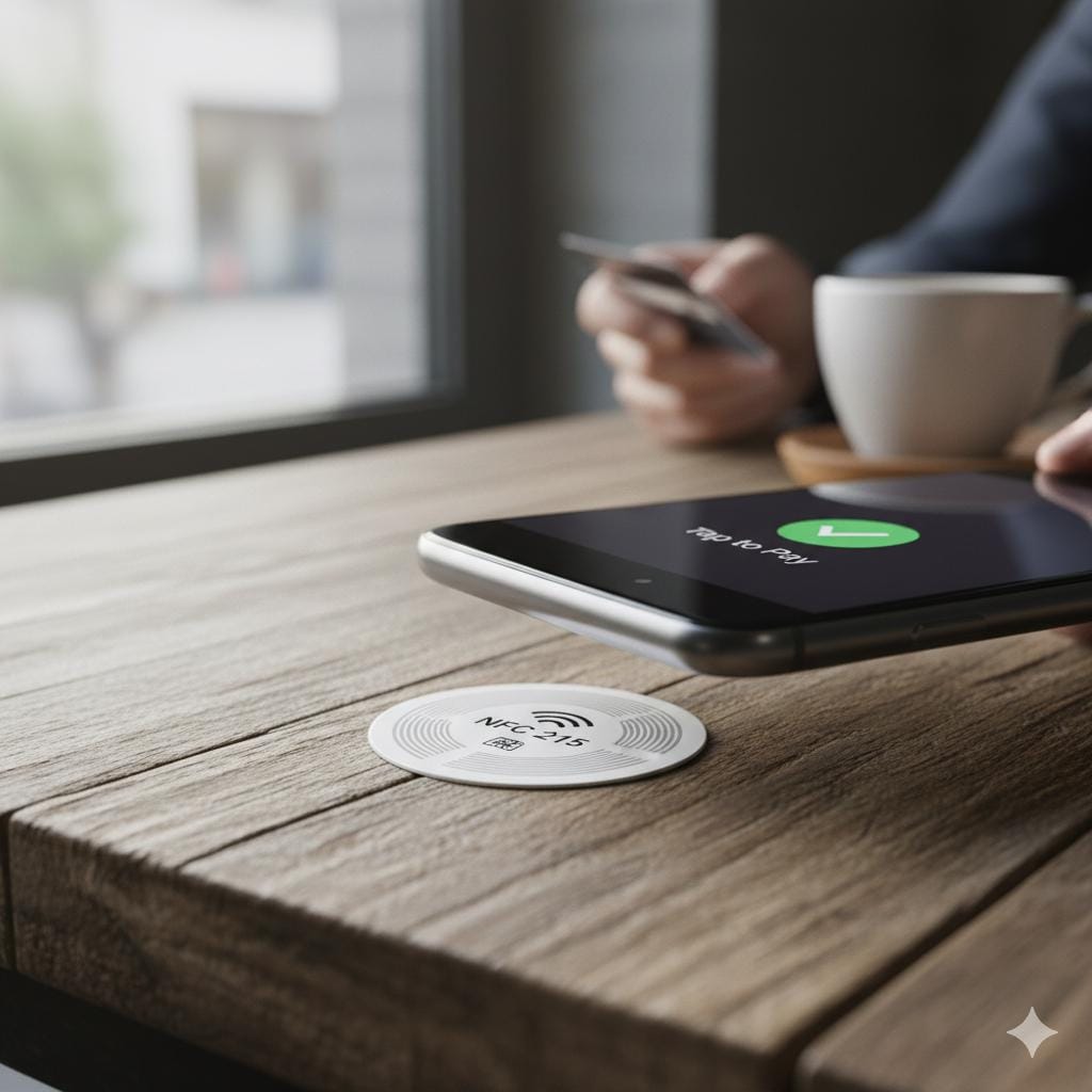 NFC Tags NTAG215 Cards, Blank PVC NFC Coin Tag White 25mm Round, 504 Bytes Memory NFC Chip, Compatible With TagMo And All NFC Enabled Devices - 20 PCS - View #8