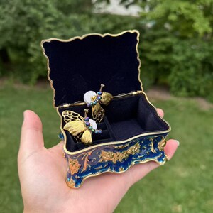 Gold Butterfly Brooch Pin: Beaded Vintage Style Insect Jewelry