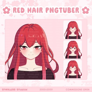 Red Hair Girl PNGTuber | Ready For Veadotube | Twitch | Avatar Streaming | Vtuber Model | OBS | Premade | Discord PNG Tuber Model