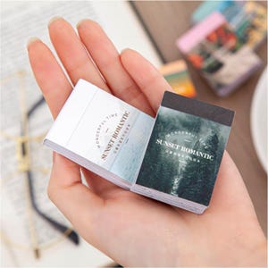 Romantische mini-stickers met zonsondergangmotief | 50 stickers