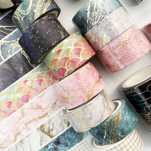 Washi Tape mit Goldfolierung | Marble | Marmor Style | Gold
