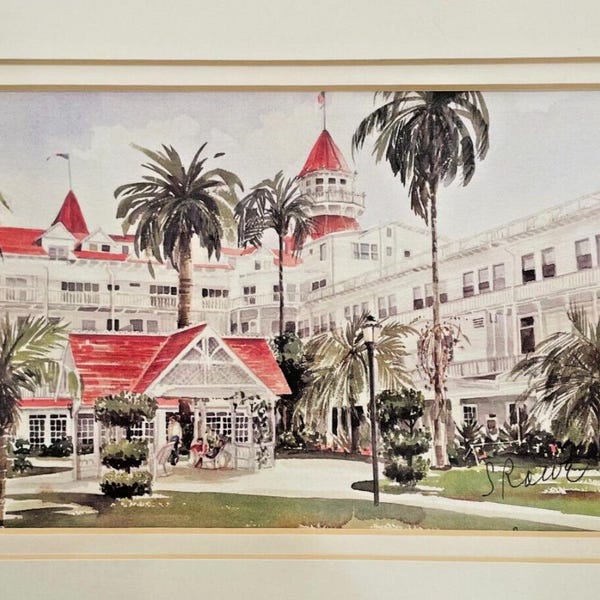 Hotel Del Coronado Print by Sarah Rowe - San Diego Landmark Art