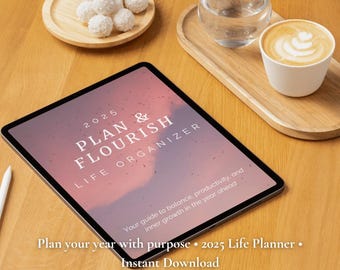 Life Planning Bundle – 2 Self-Care Journals | Goal Setting + 2025 Life Planner | Printable PDF Set