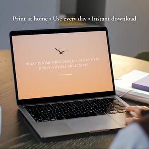 Mindfulness Journal Prompts PDF – 30 Self-Discovery Cards | Mental Health Journal | Daily Writing Prompts | Instant Download