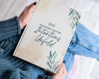 2025 Goal Setting Journal PDF – New Year Resolution Planner | Printable Tracker | Self-Improvement Workbook | Instant Digital Download