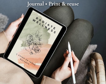 Radiate Wellness – Guided Self-Care eBook | Mindfulness & Lifestyle Reset Workbook | Digital Download PDF