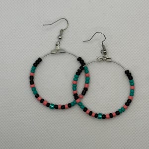 Silver hoop earrings