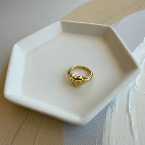Mini Heart Shaped Signet Ring | Gold Filled Signet Ring | 14k Gold Filled