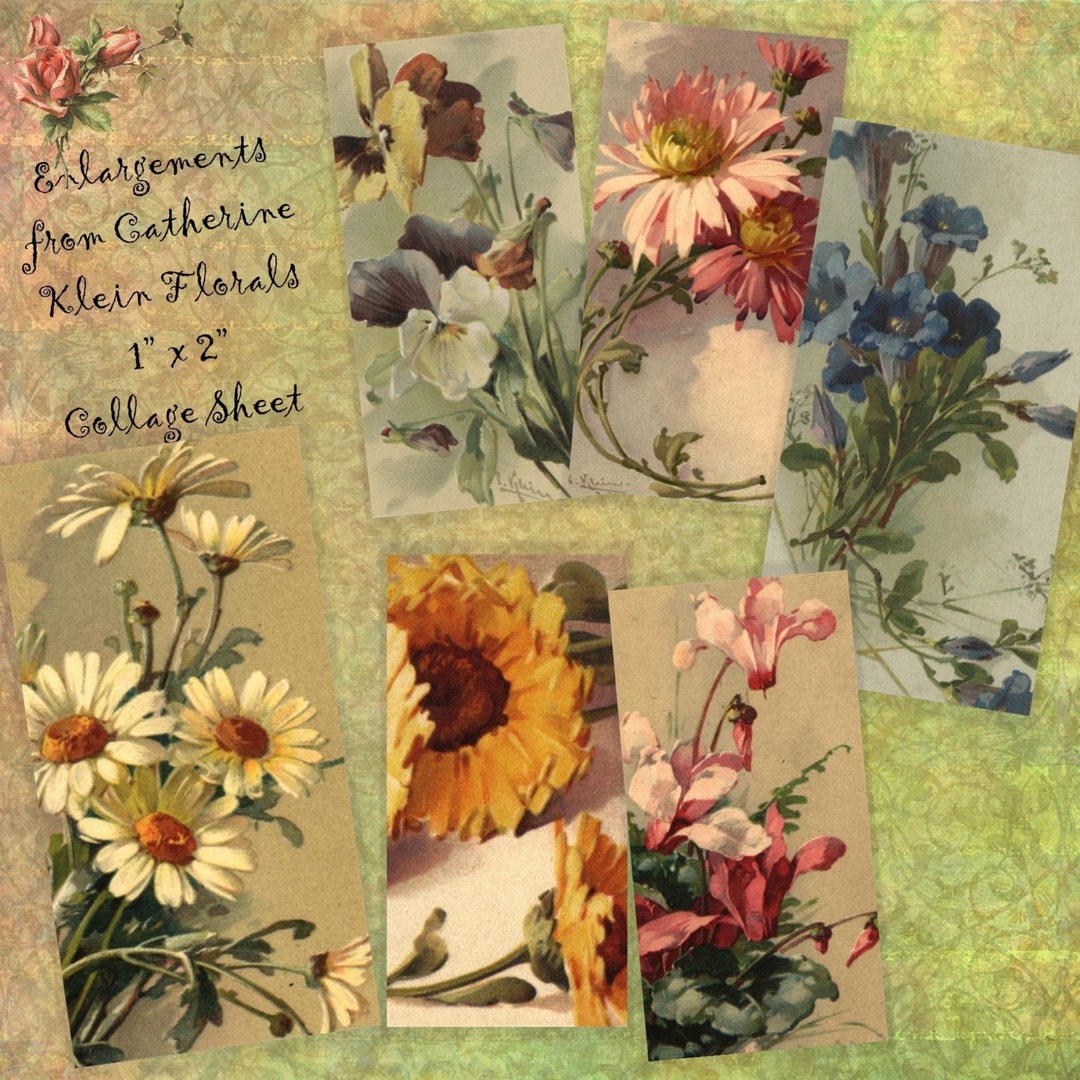 Instant Download Printable Collage Sheet 1 X 2 Size Catherine Klein ...