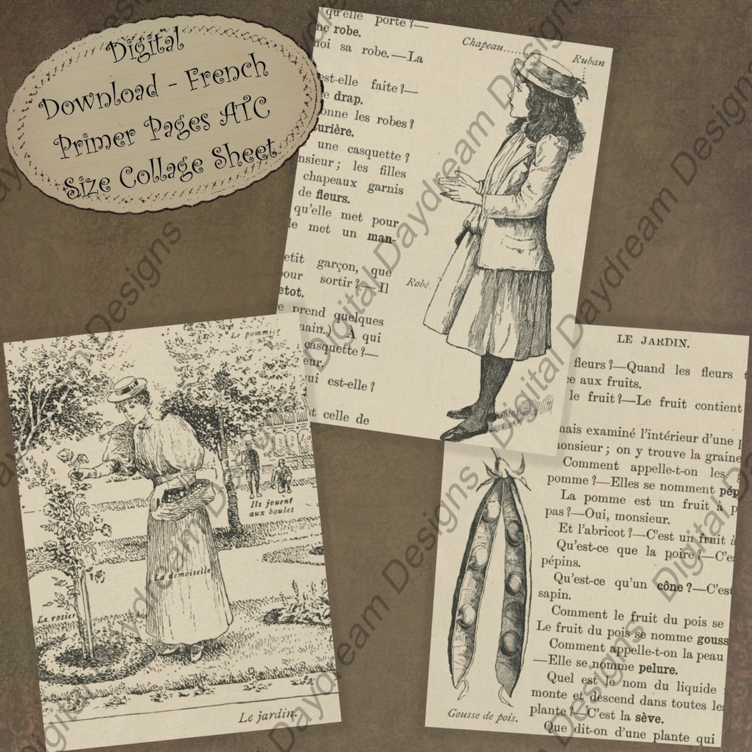 Instant Download Printable Digital Collage Sheet 2.5 X 3.5 ATC ACEO ...