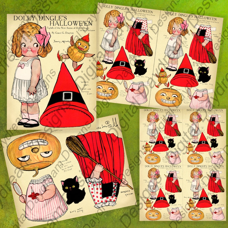 Printable Party Printable Paper Dolls Dolly Dingle's Etsy