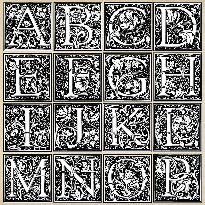 Instant Download Digital Printable Fabric Transfer Designs Large Ornate ...