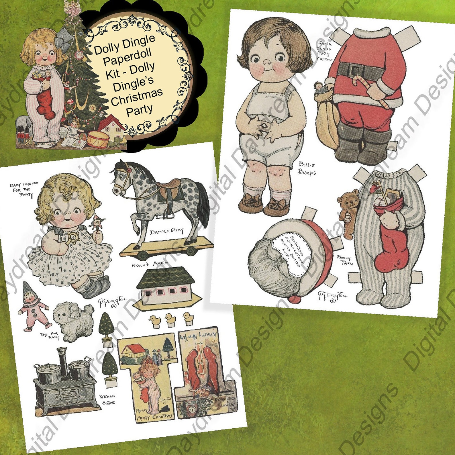 Instant Download Digital Printable Paper Dolls Christmas Dolly - Etsy