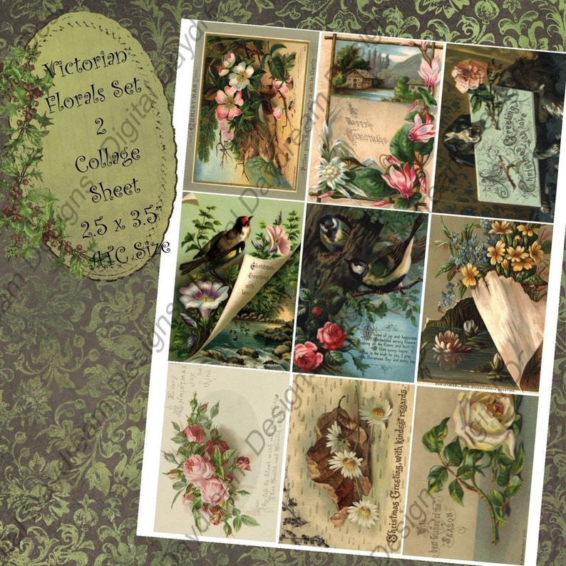 Atc Aceo 2 5 X 3 5 Size Christmas Victorian Florals Set 2 Instant Download Printable Digital Collage Sheet Clip Art Art Collectibles Kromasol Com Atc Aceo 2 5 X 3 5 Size Christmas Victorian Florals Set 2 Instant Download Printable Digital Collage Sheet Clip Art Art Collectibles Kromasol Com
