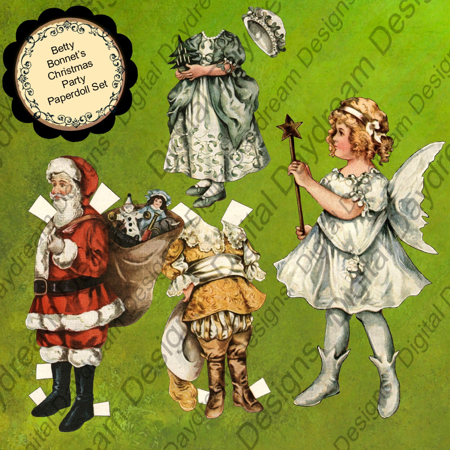 Instant Download Printable Digital Paper Dolls Betty Bonnet's Christmas ...