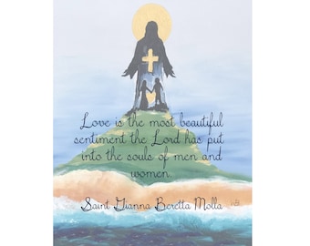 Saint Gianna Beretta Molla Marriage Quote Digital Download Poster Print