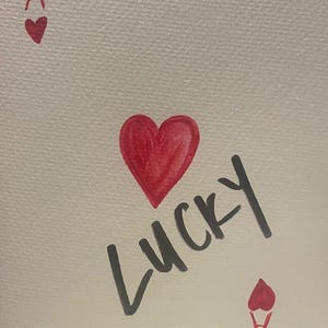 Carte de Saint-Valentin - Aquarelle Lucky Ace